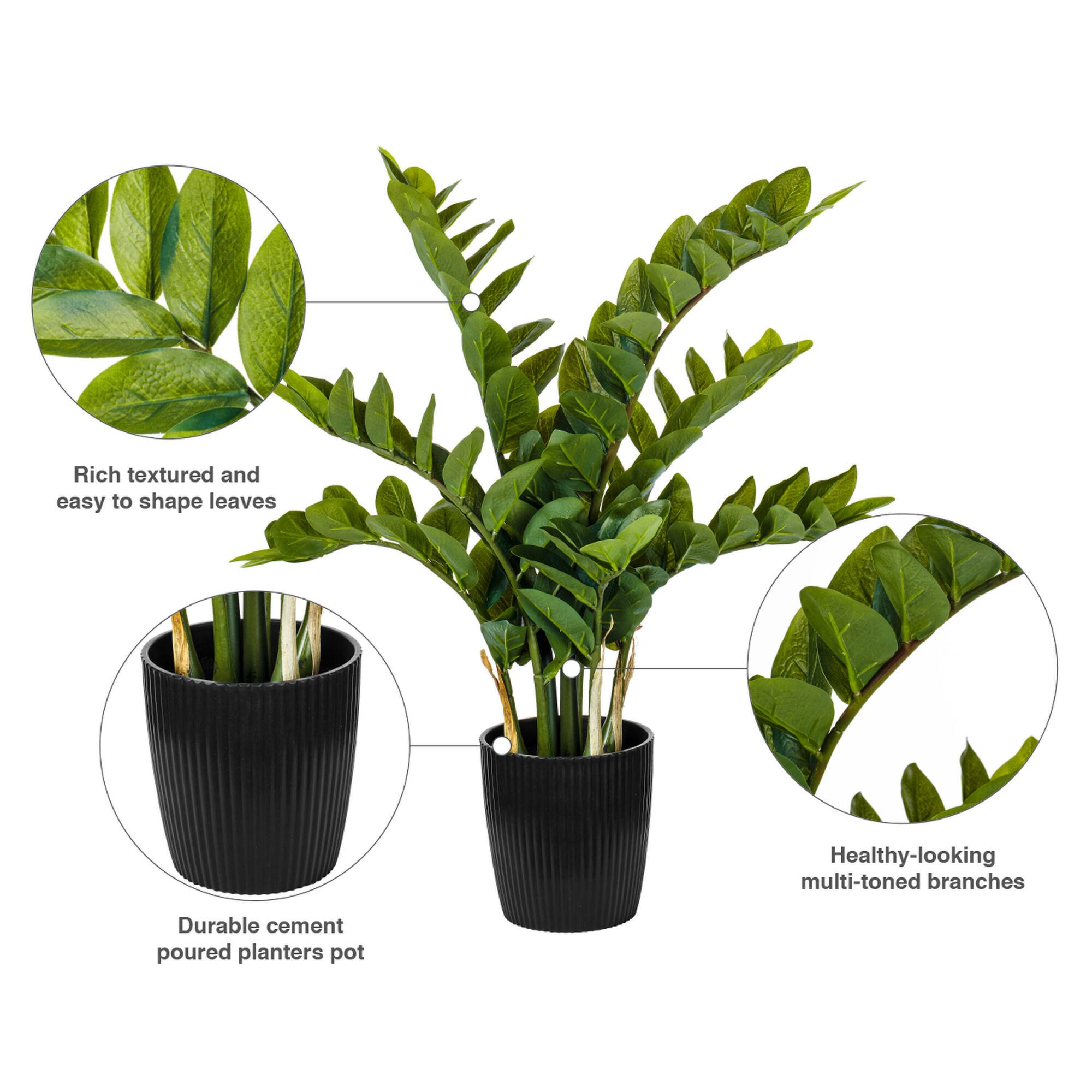 36" Potted Green Zamifolia Artificial Bush